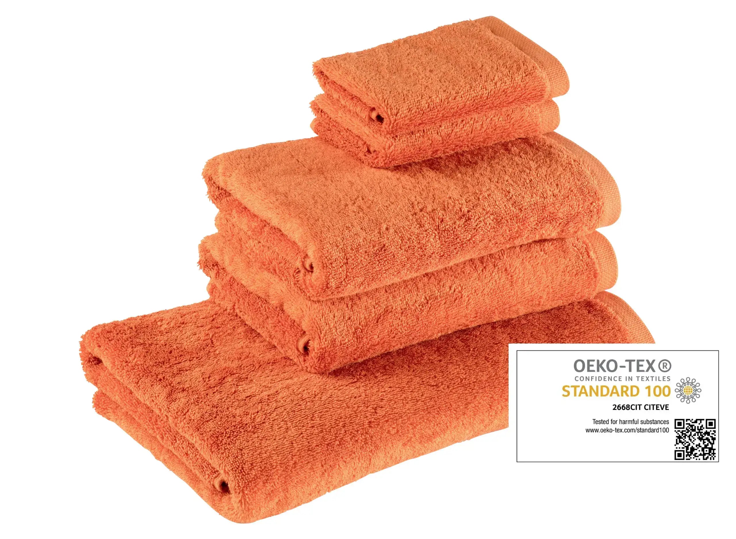 Bomlins ägyptischer 100% aus – Set Orange Baumwolle Handtücher